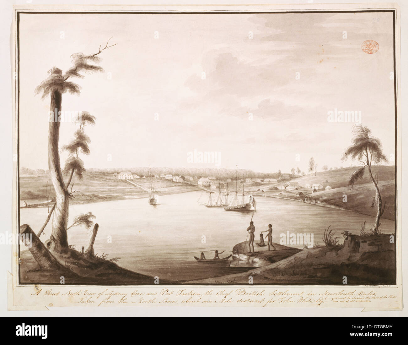 Vista della baia di Sydney dalla sponda nord del porto Foto Stock