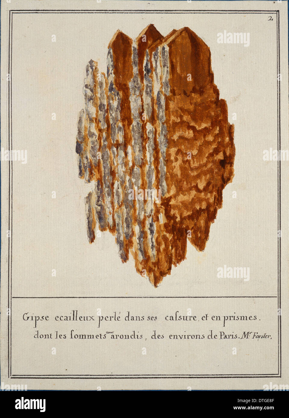 La piastra 2 da Mineralogie Volume 1 (1790) da Swebach Desfontaines Foto Stock