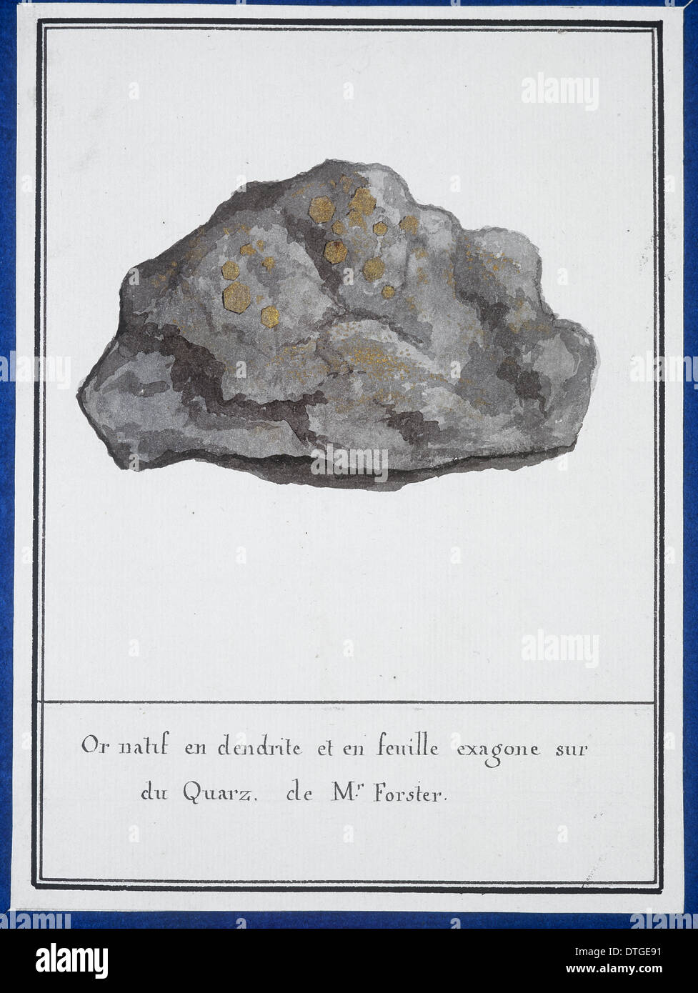 La piastra 53 da Mineralogie da Swebach Desfontaines Foto Stock