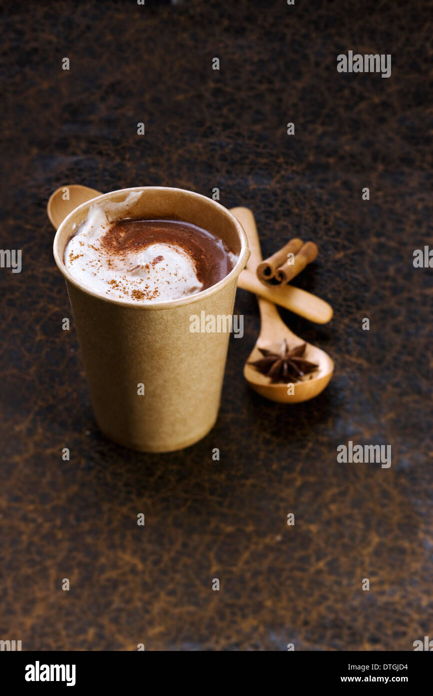 Piccante di cioccolato caldo Foto Stock