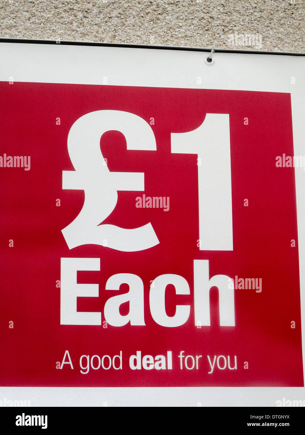 £ 1 ogni offerta speciale poster Foto Stock
