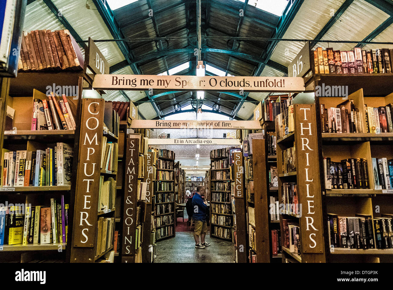 Il baratto libri, Alnwick, Northumberland, Regno Unito. Foto Stock