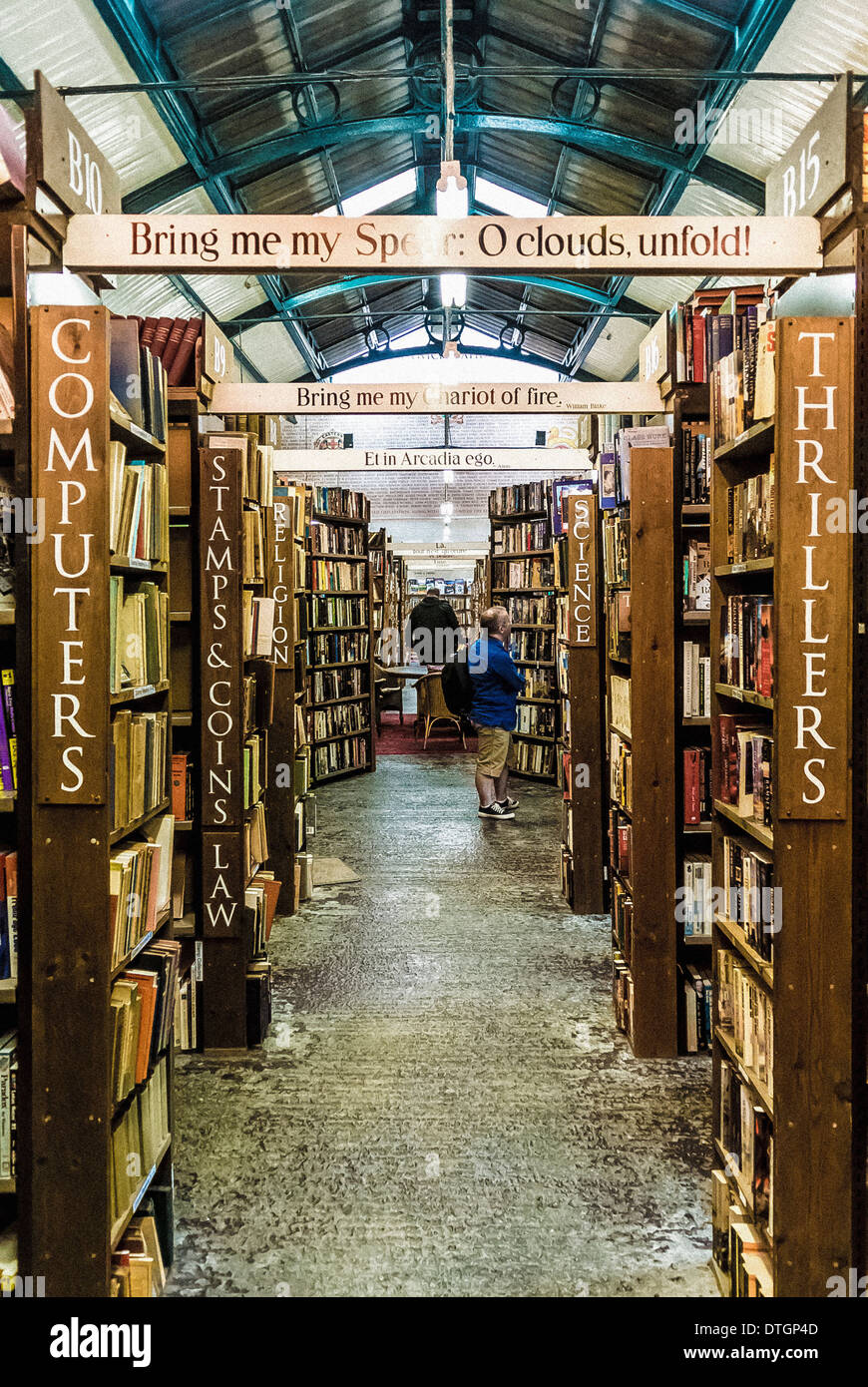 Il baratto libri, Alnwick, Northumberland, Regno Unito. Foto Stock