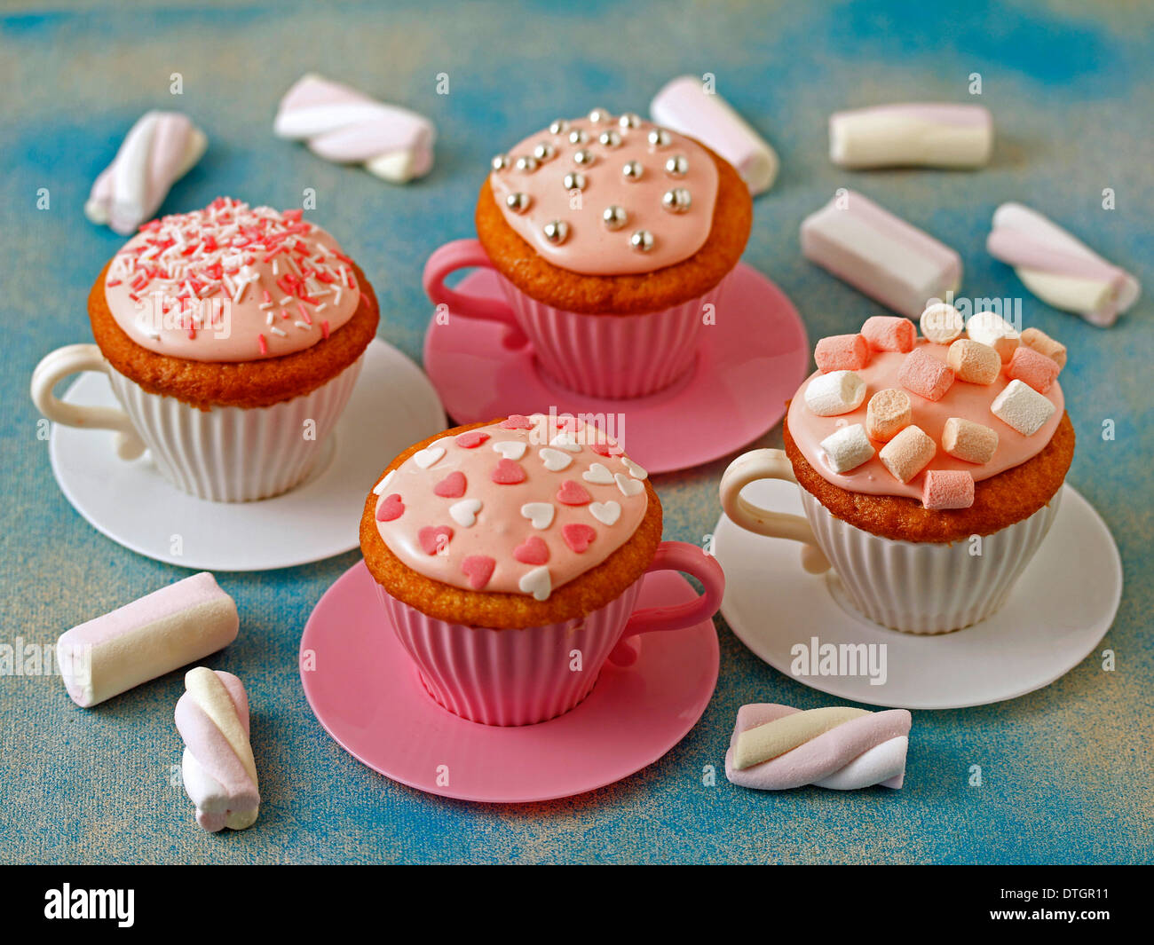 Tortini di marshmallow. Ricetta disponibile. Foto Stock