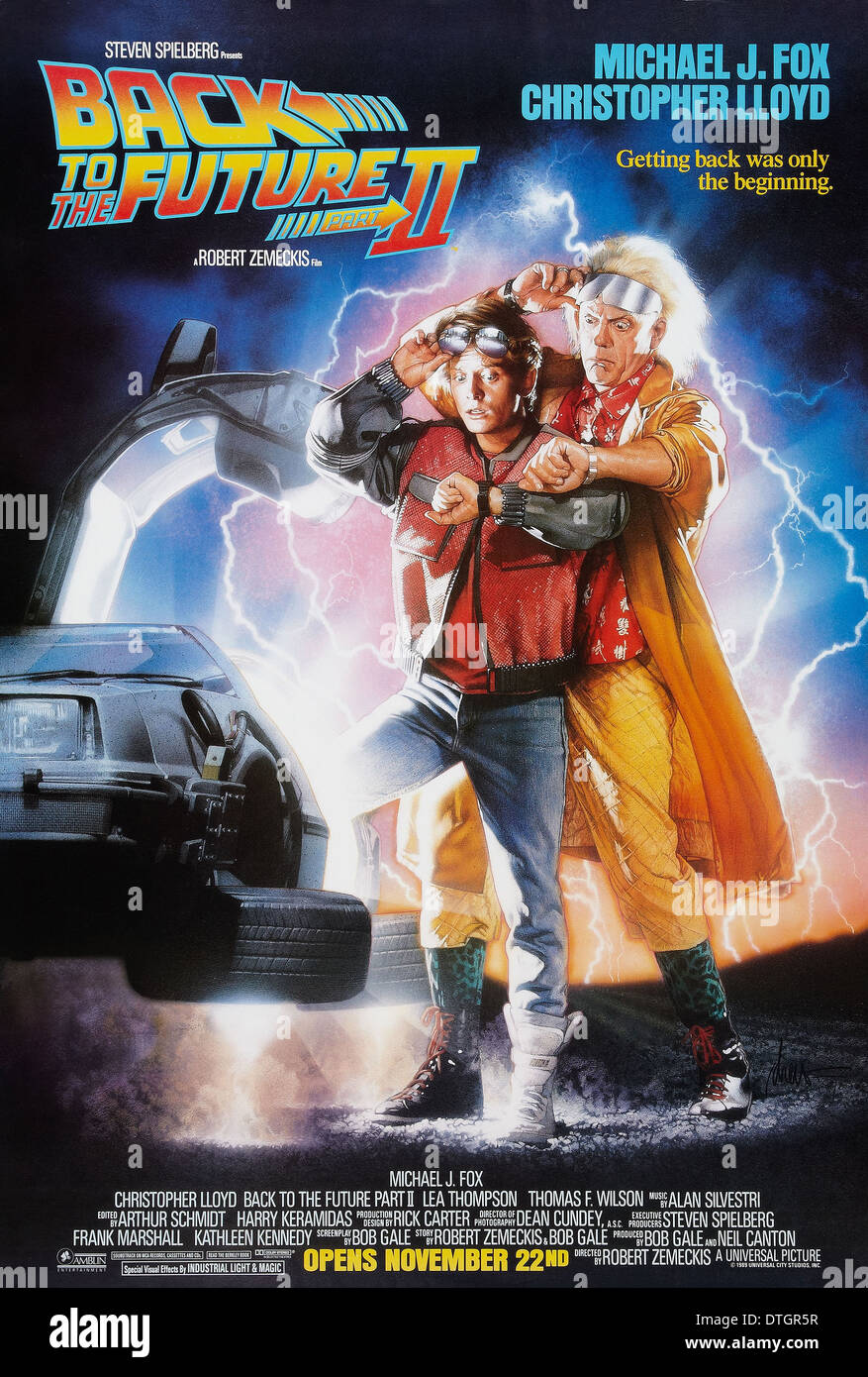 Poster di Ritorno al futuro Parte II - 1989 American science fiction commedia film diretto da Robert Zemeckis Foto Stock