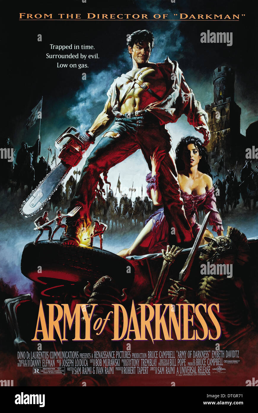 Poster dell'armata delle tenebre - 1992 American commedia-dark fantasy film diretto da Sam Raimi Foto Stock