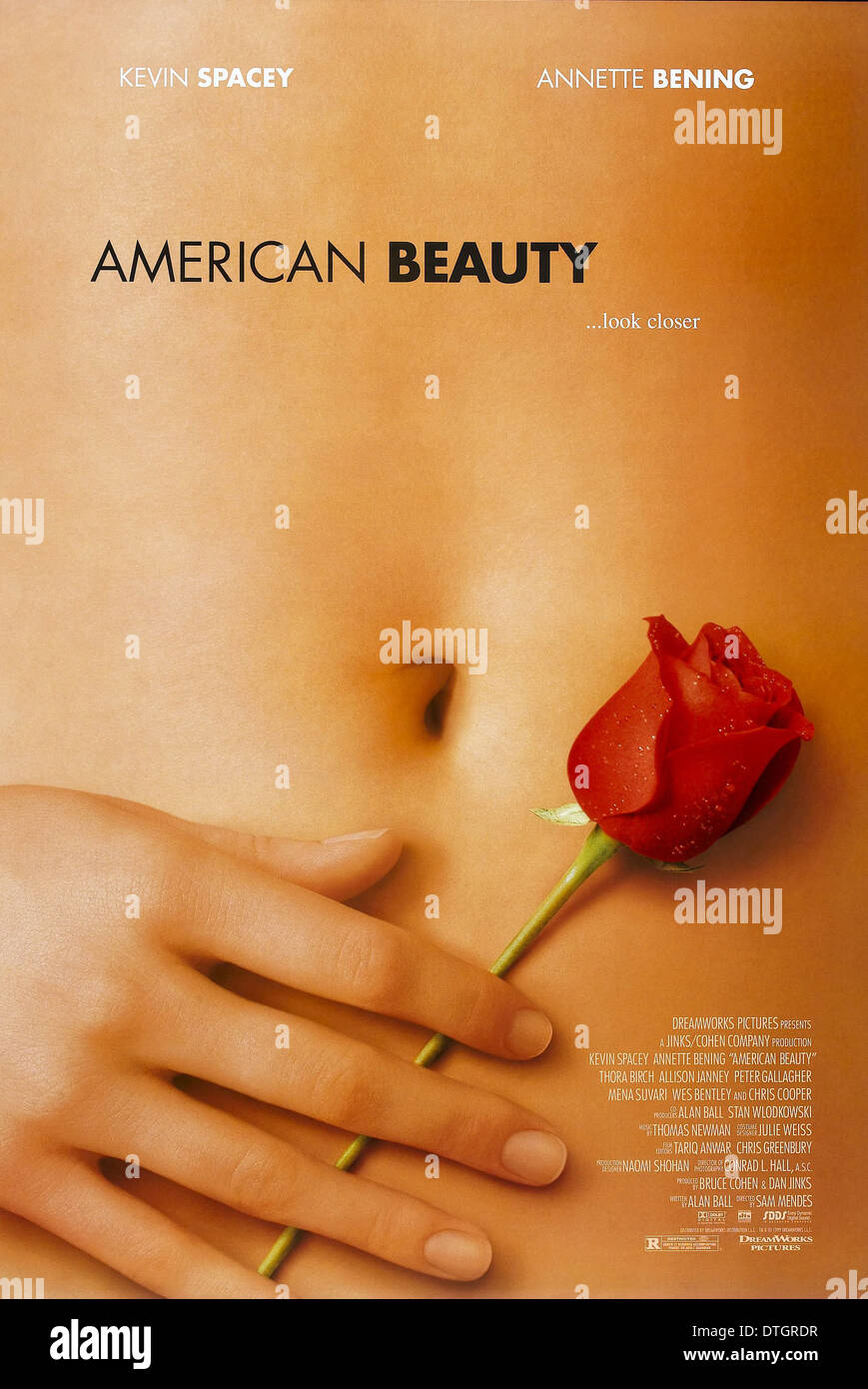 American Beauty 1999 poster film diretto da Sam Mendes Foto Stock