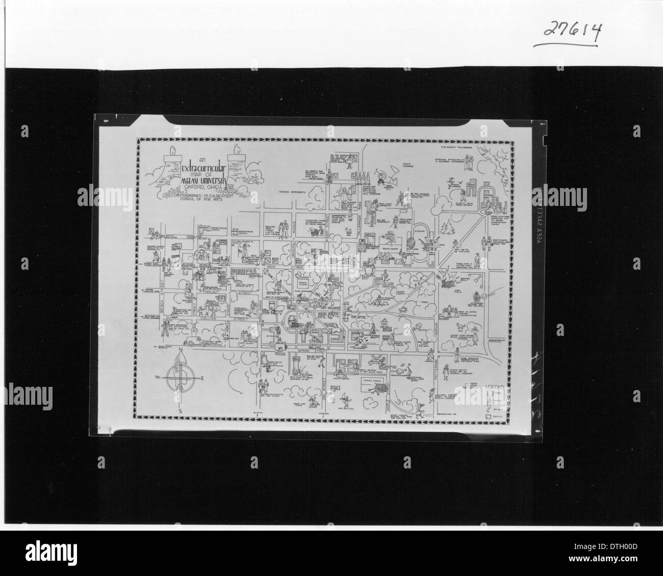 Oxford Ohio 1936 mappa Foto Stock