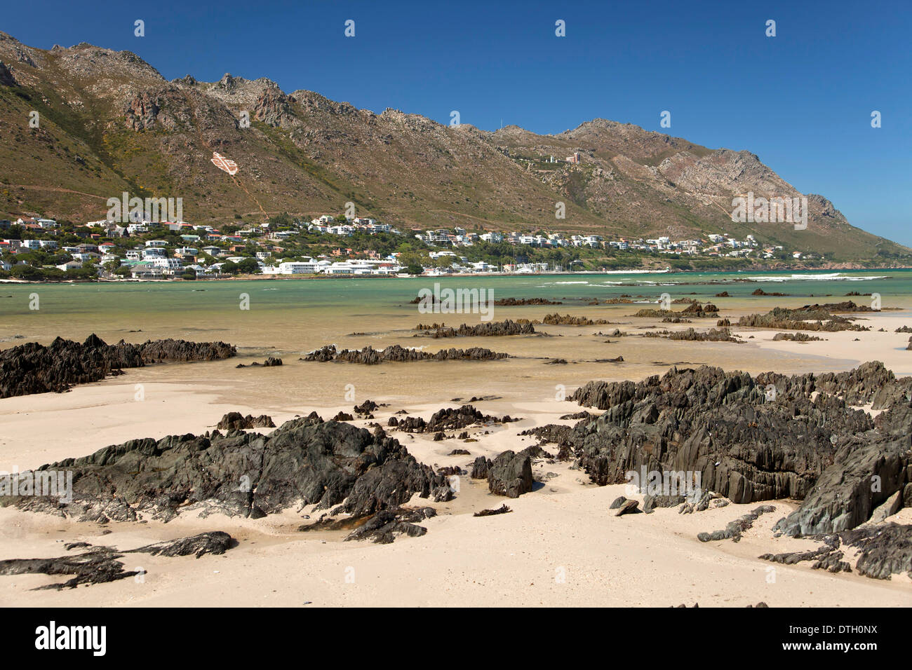 Spiaggia di Gordon's Bay, Western Cape, Sud Africa Foto Stock
