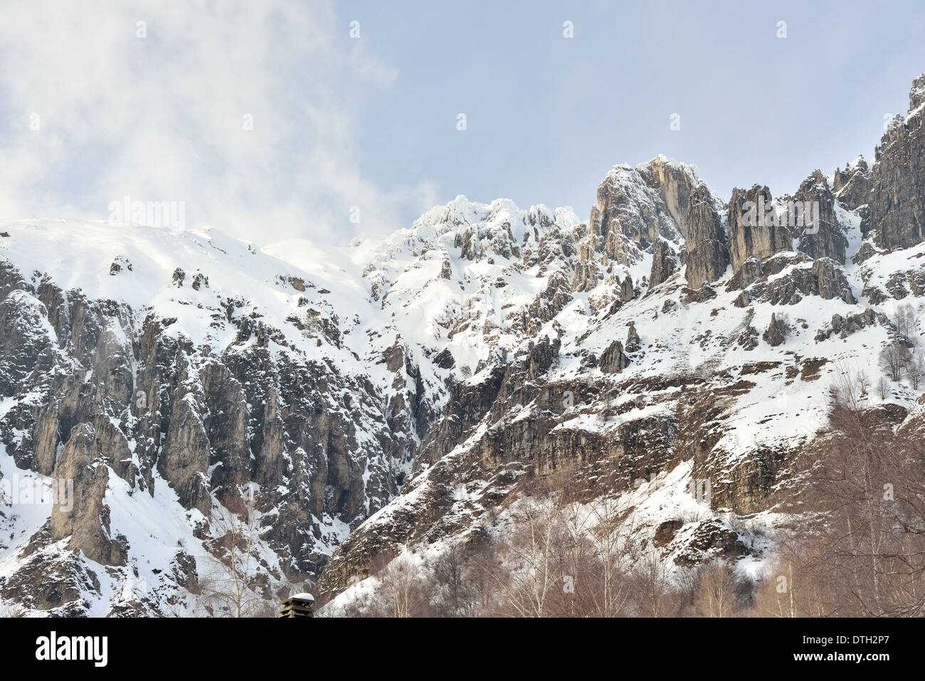 Picco della Grigna meridionale vista dal canalone porta Foto Stock