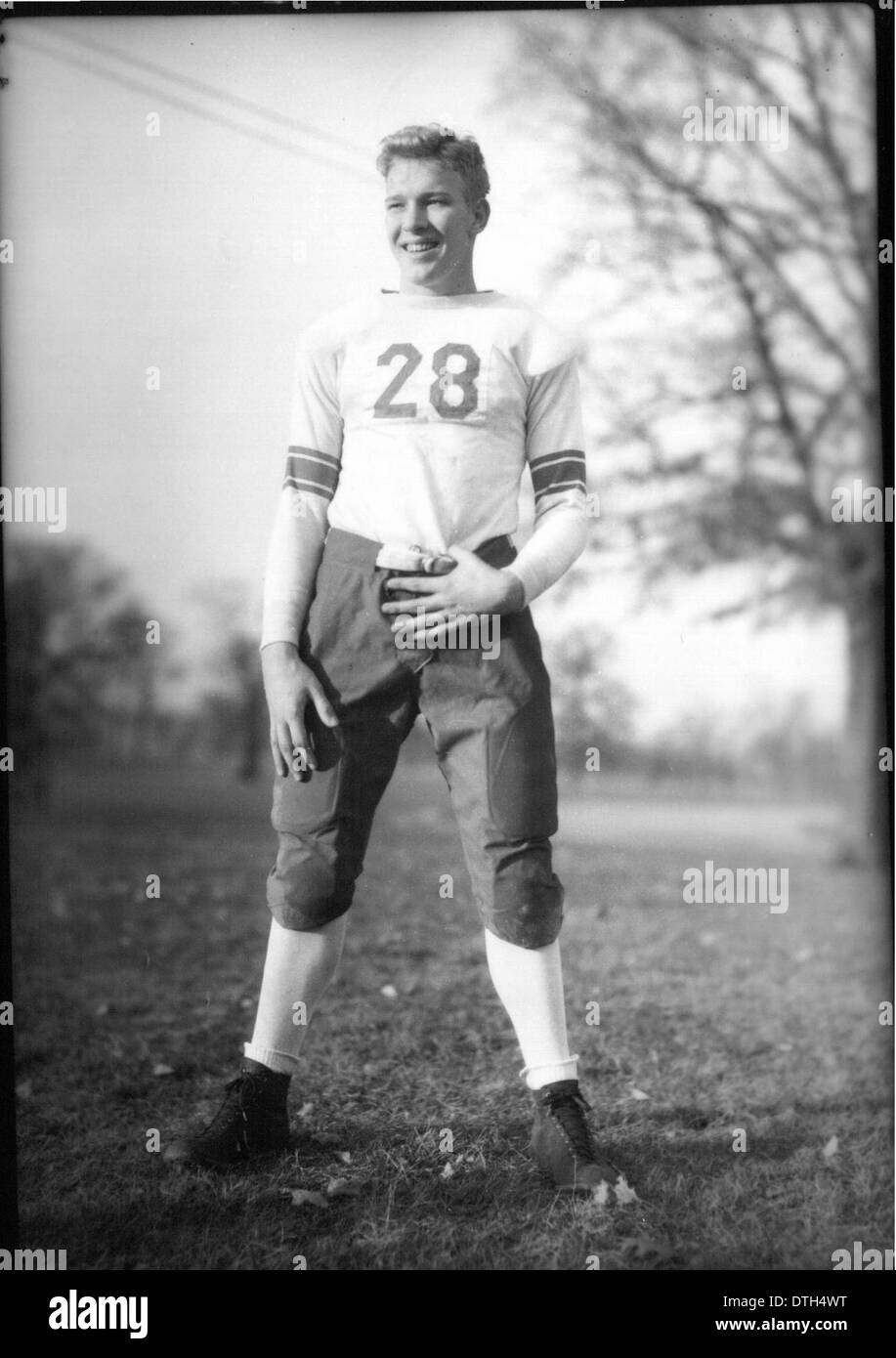 Giocatore di football in uniforme 1932 Foto Stock