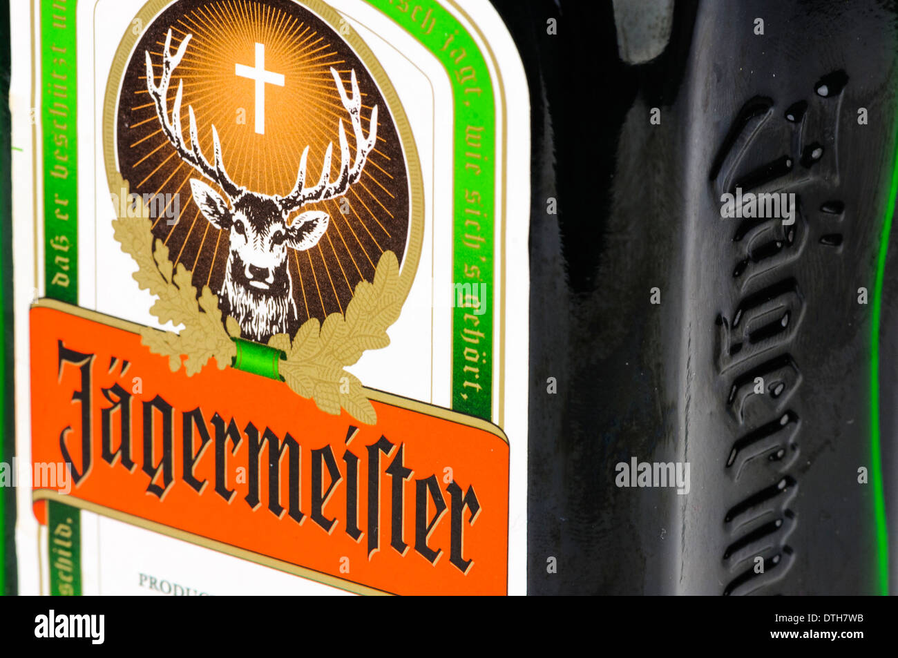 Jagermeister, un tedesco di liquore alle erbe, il principale ingrediente nella popolare bevanda Jagerbomb. Foto Stock