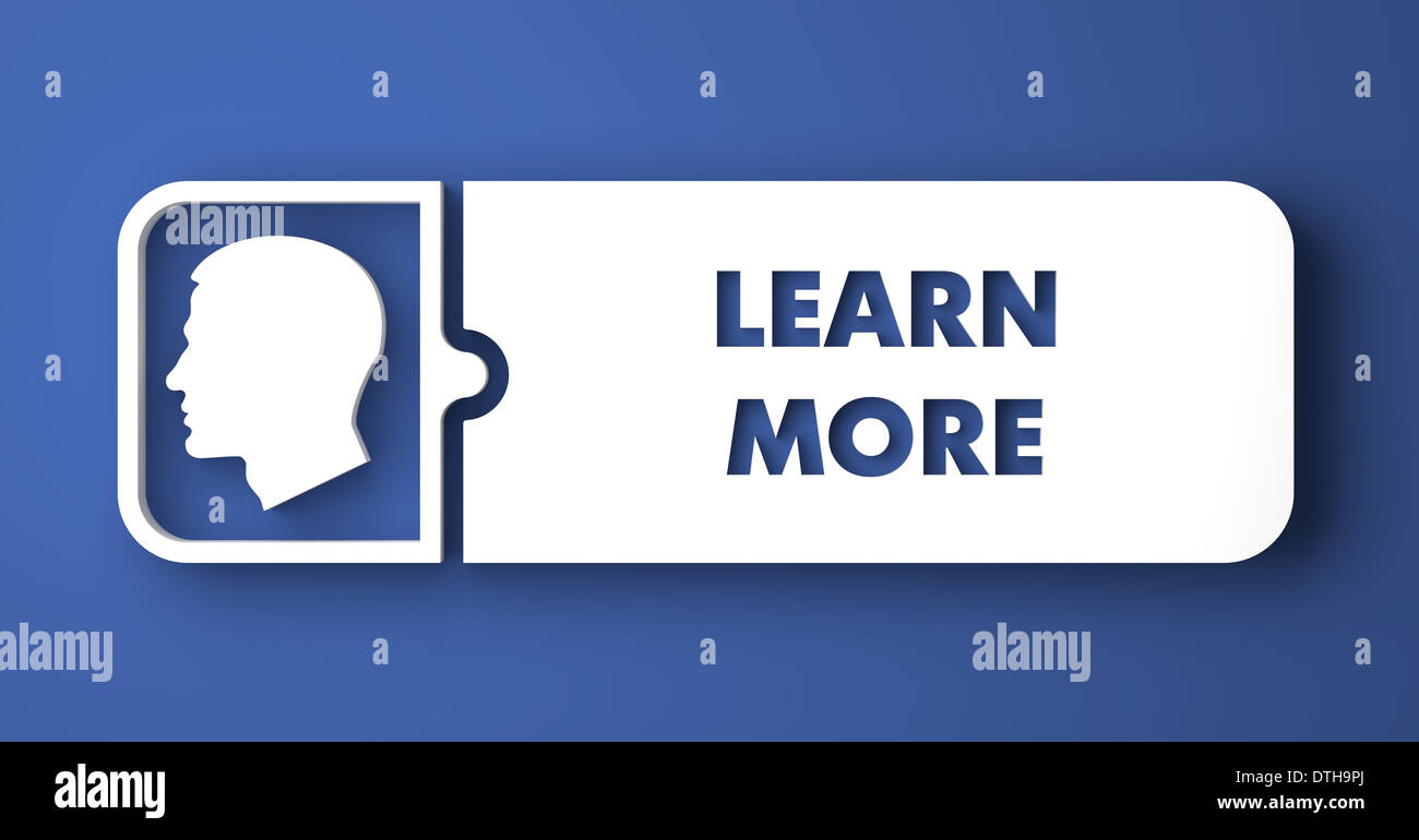 Per saperne di più sul concetto di blu nel piatto di stile Design. Foto Stock