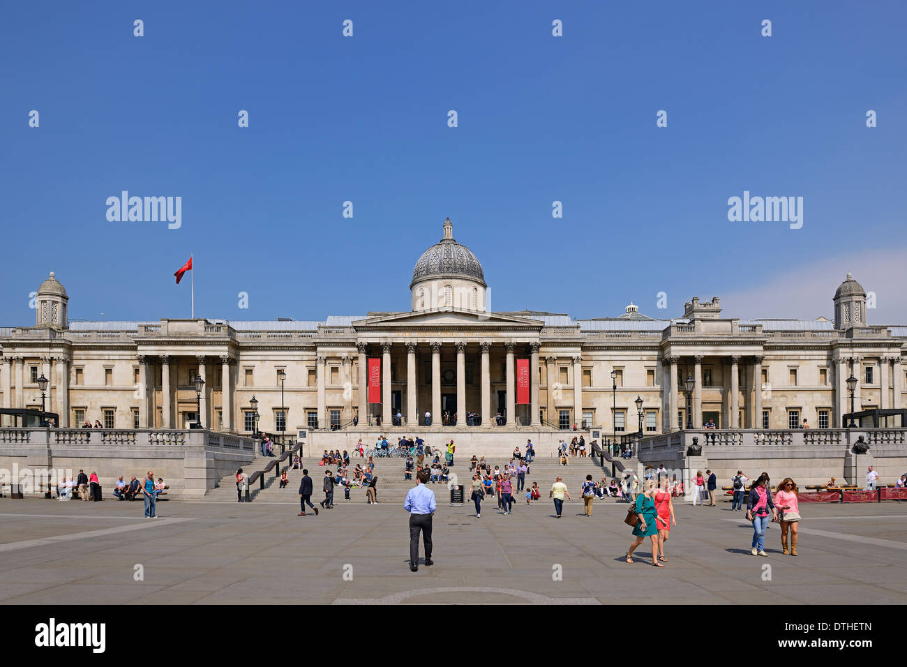 La National Gallery, Trafalgar Square, Londra, Regno Unito. Foto Stock