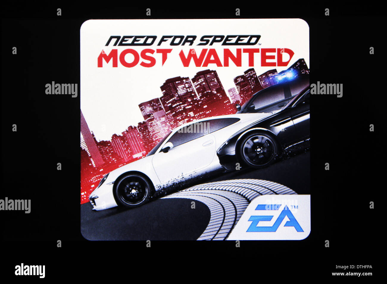 Need for Speed Most Wanted logo EA SPORTS Foto Stock