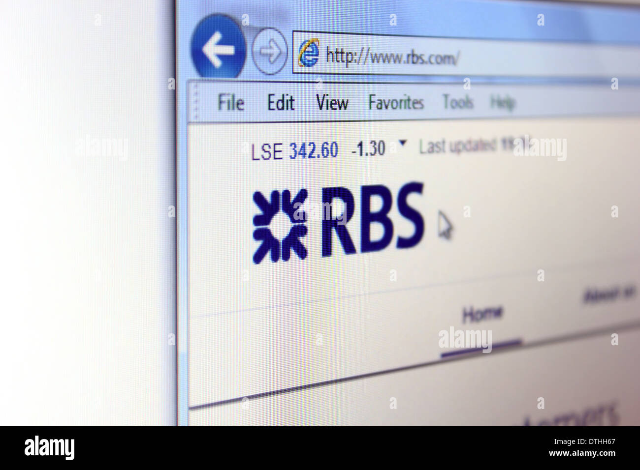 Sito Web RBS Foto Stock