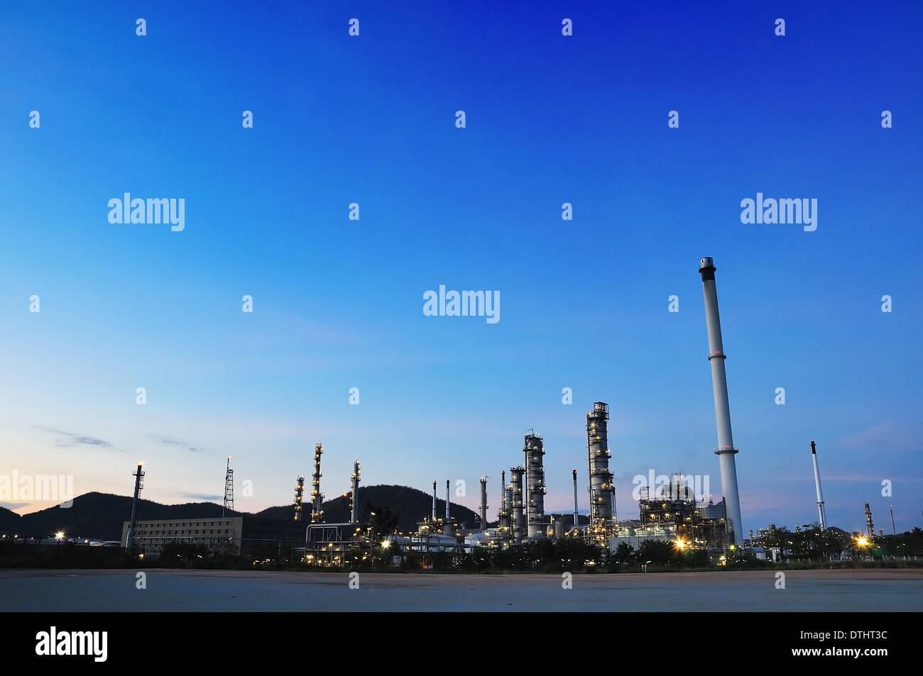 Impianto petrolchimico Foto Stock