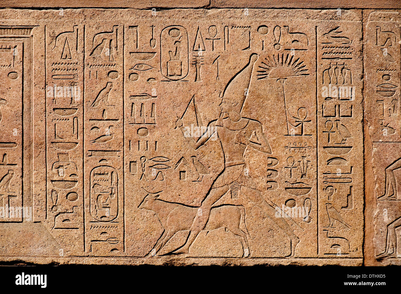 Cappella rossa Regina Hatshepsut Tuthmose Karnak open air museum Egitto Foto Stock