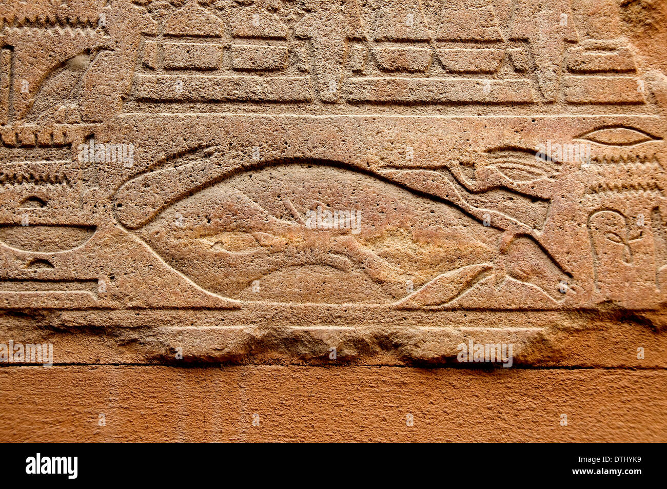 Sollievo dalla Cappella Rossa di Hatshepsut che venne demolito dal suo successore Thutmosi III. Foto Stock