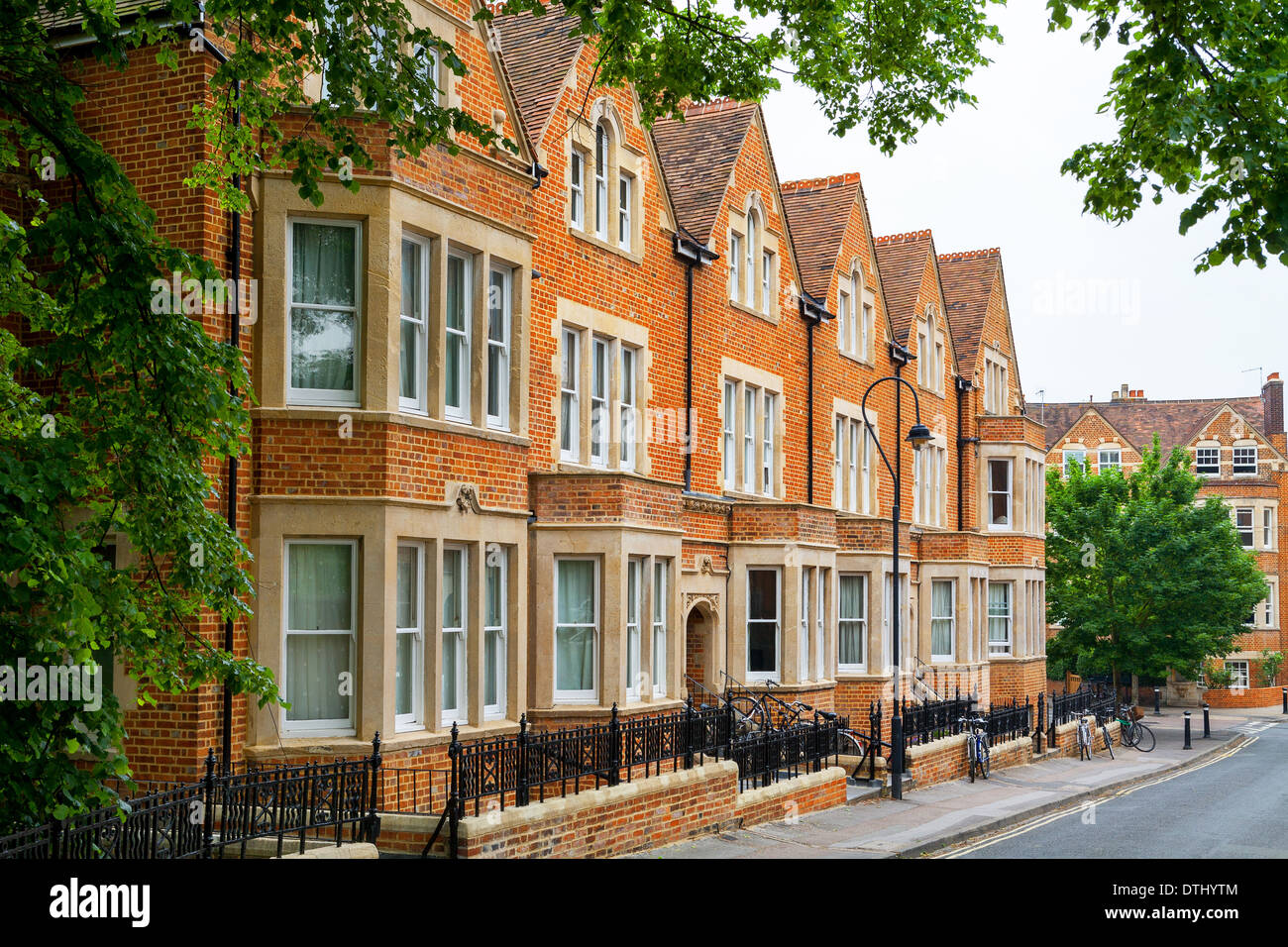 Case di città. Oxford, Inghilterra Foto Stock