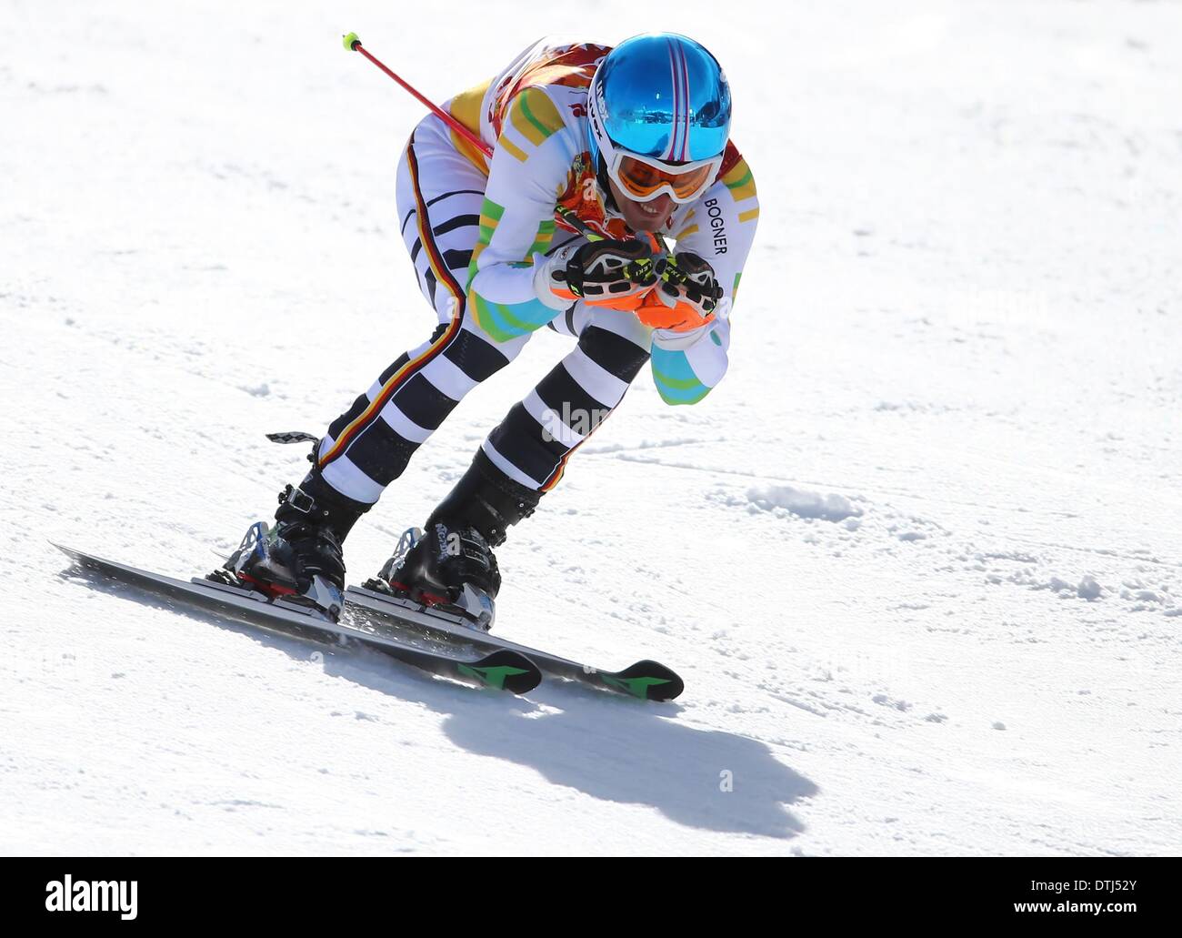 Krasnaya Polyana, Russia. 19 feb 2014. Fritz Dopfer della Germania in azione durante lo Slalom Gigante maschile Sci Alpino evento in Rosa Khutor Alpine Center a Sochi 2014 Giochi Olimpici, Krasnaya Polyana, Russia, 19 febbraio 2014 Credit: © dpa picture alliance/Alamy Live News Foto Stock