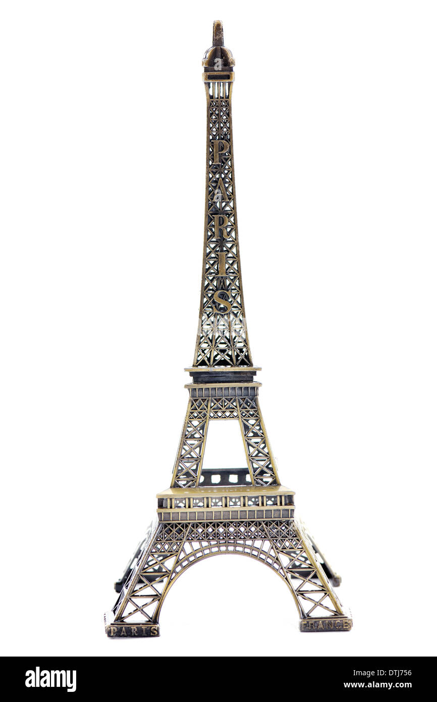 Parigi torre eiffel modello isolato Foto Stock