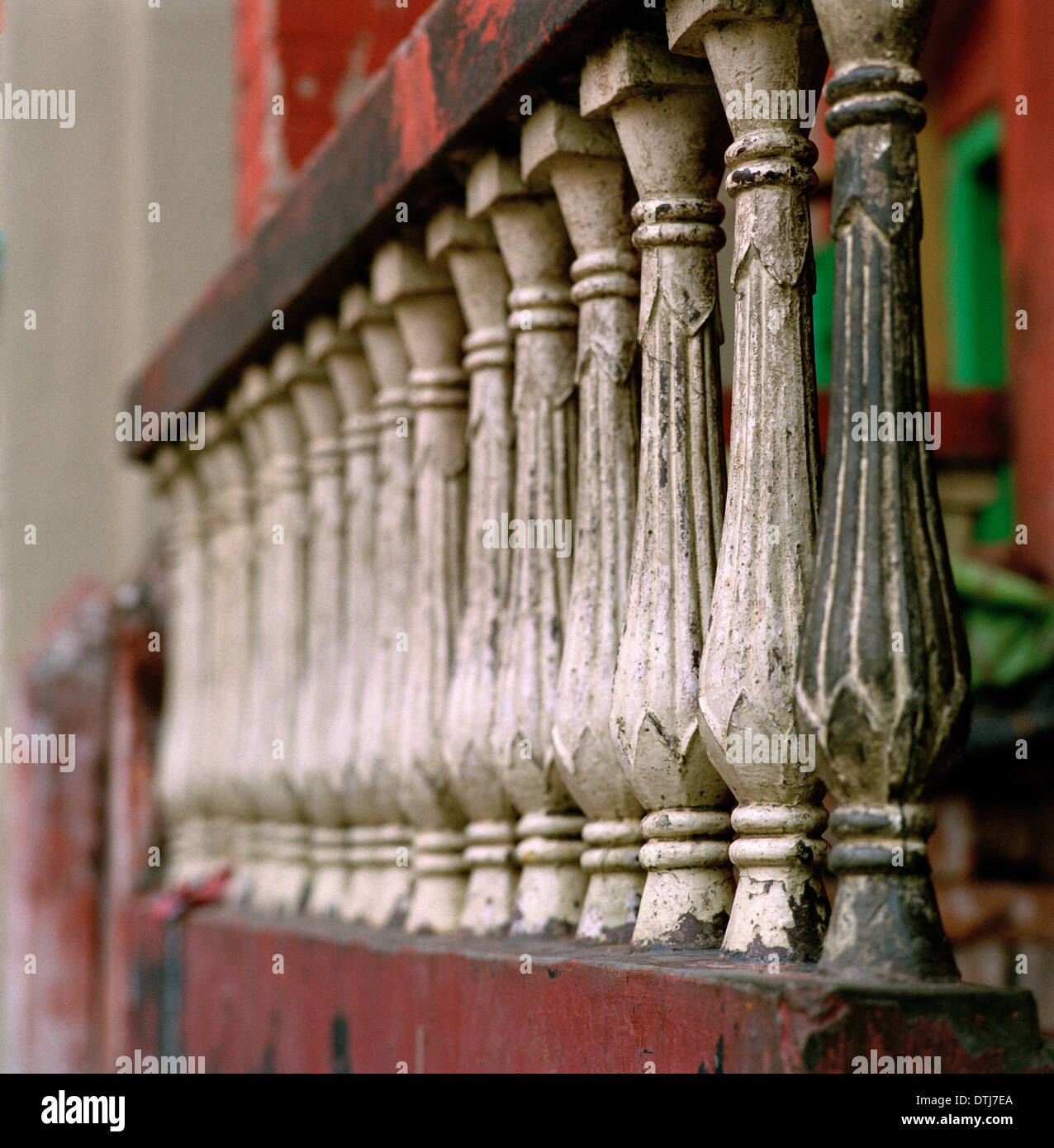 Fotografia documentaria - Kalighat in Calcutta Kolkata nel Bengala Occidentale in India Asia del Sud. Edificio di simmetria Foto Stock