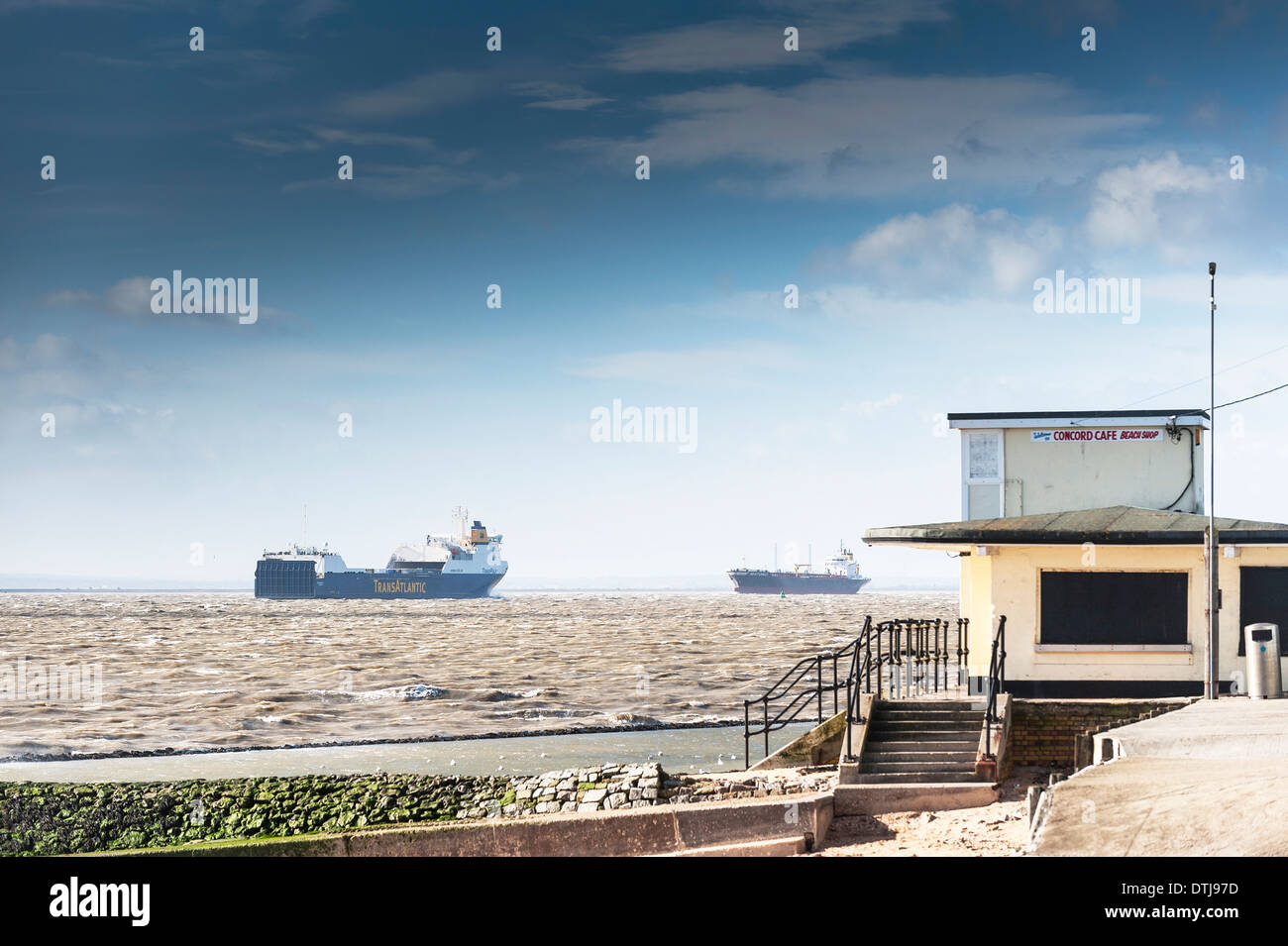 Spese di spedizione nell'estuario del Tamigi. Foto Stock