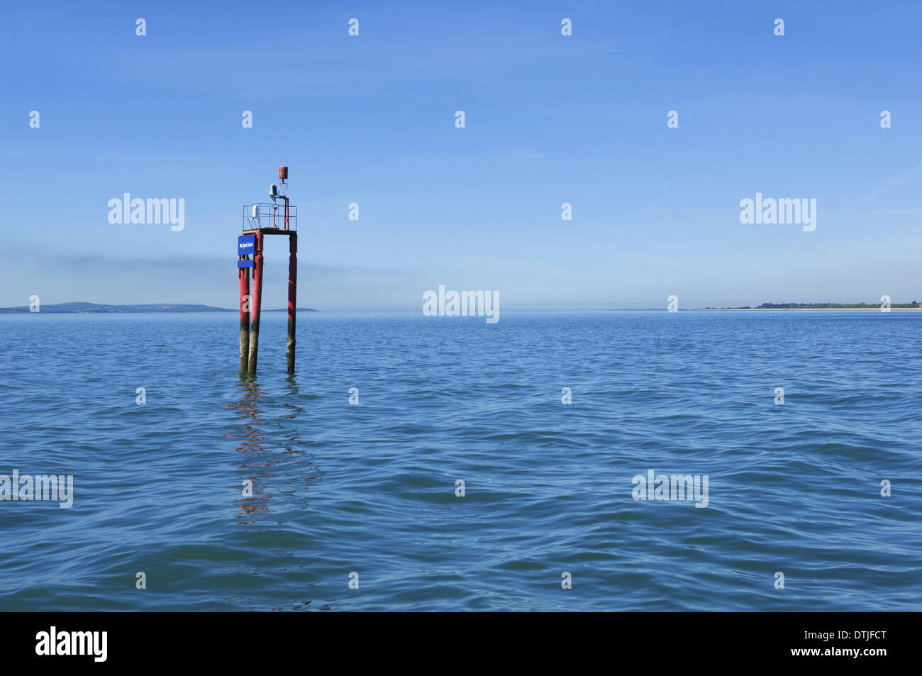 A navigation buoy in the sea England Foto Stock