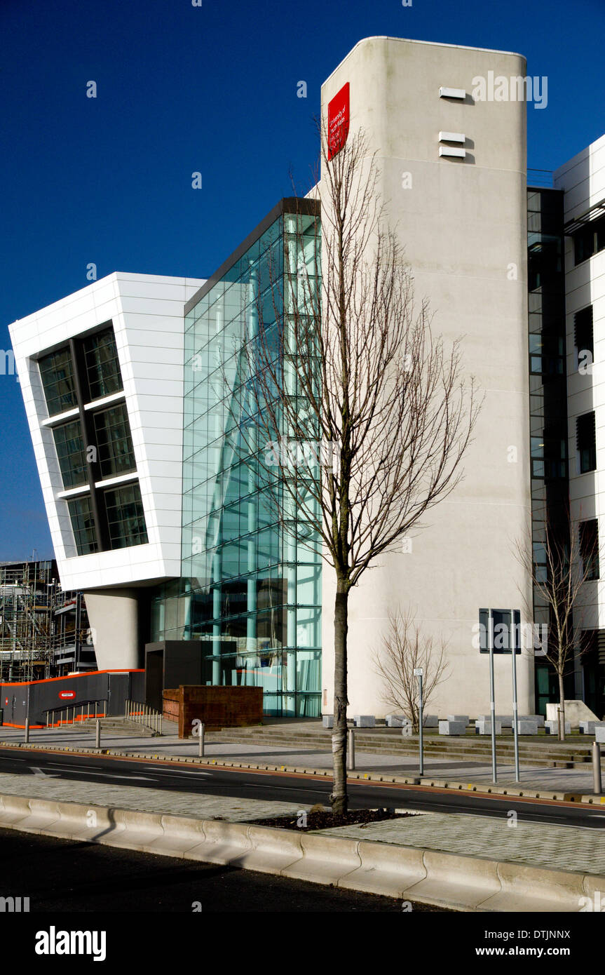 Università del Galles del Sud De Prifysgol Cymru edificio, Cardiff, Galles. Foto Stock