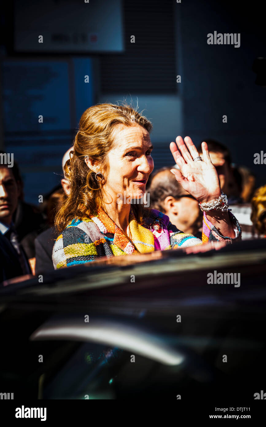 Infant Elena va all'inaugurazione della 22ª modifica dell'Aula. 19/2/2014/picture alliance Foto Stock