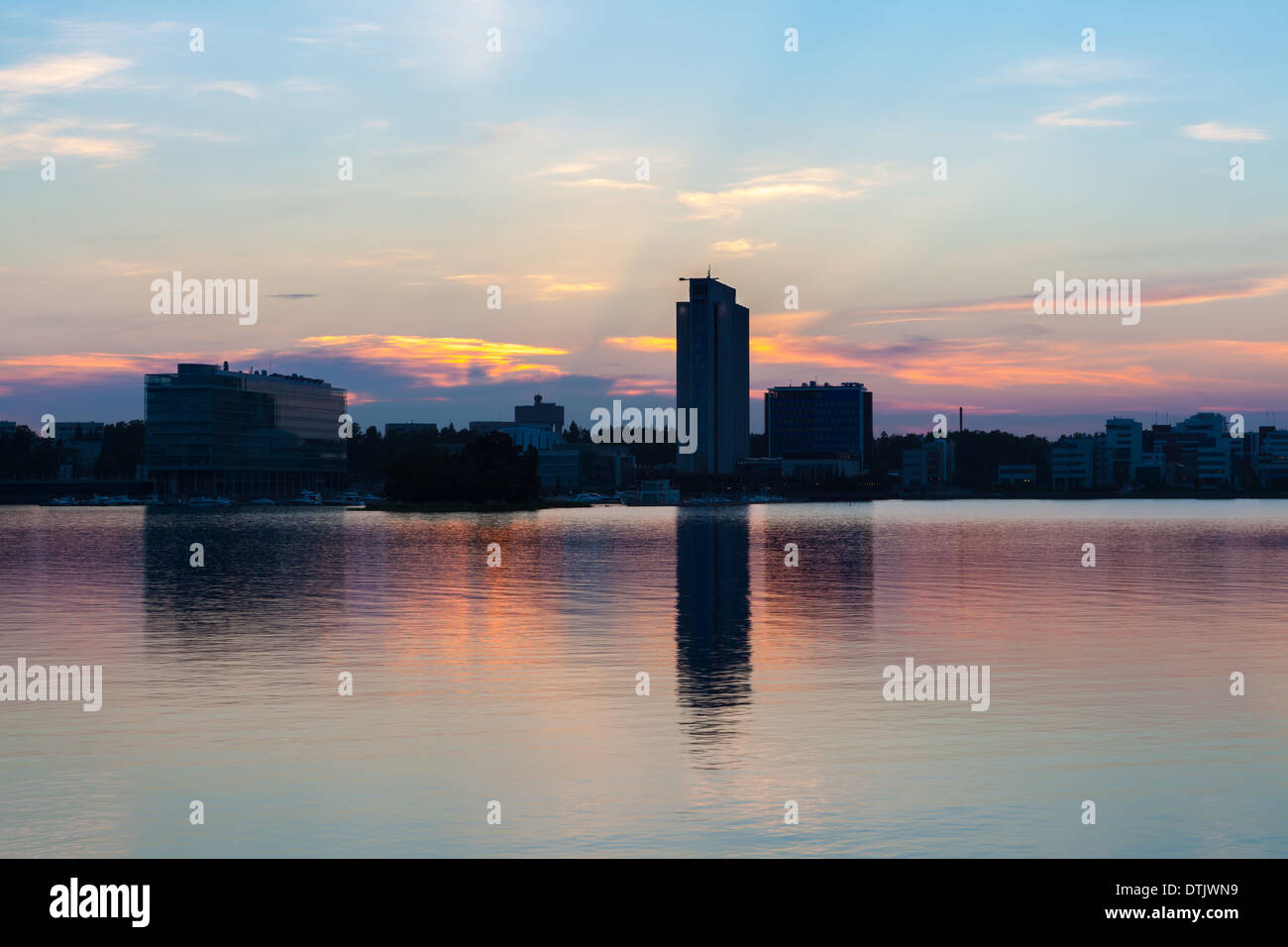 Keilaniemi cityscape di Espoo, Finlandia Foto Stock