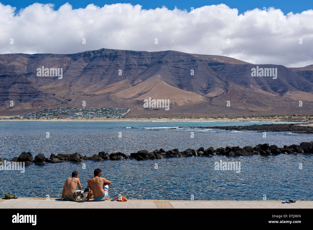 La Caleta de Famara. Foto Stock