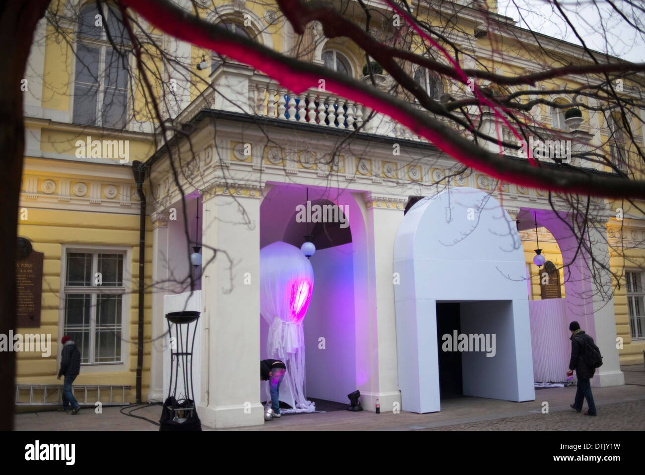 Palazzo Žofín, bellezza per gli occhi e l'anima. In questo palazzo sono rese differenti campioni di musica, danza e teatro che coinvolgono Foto Stock
