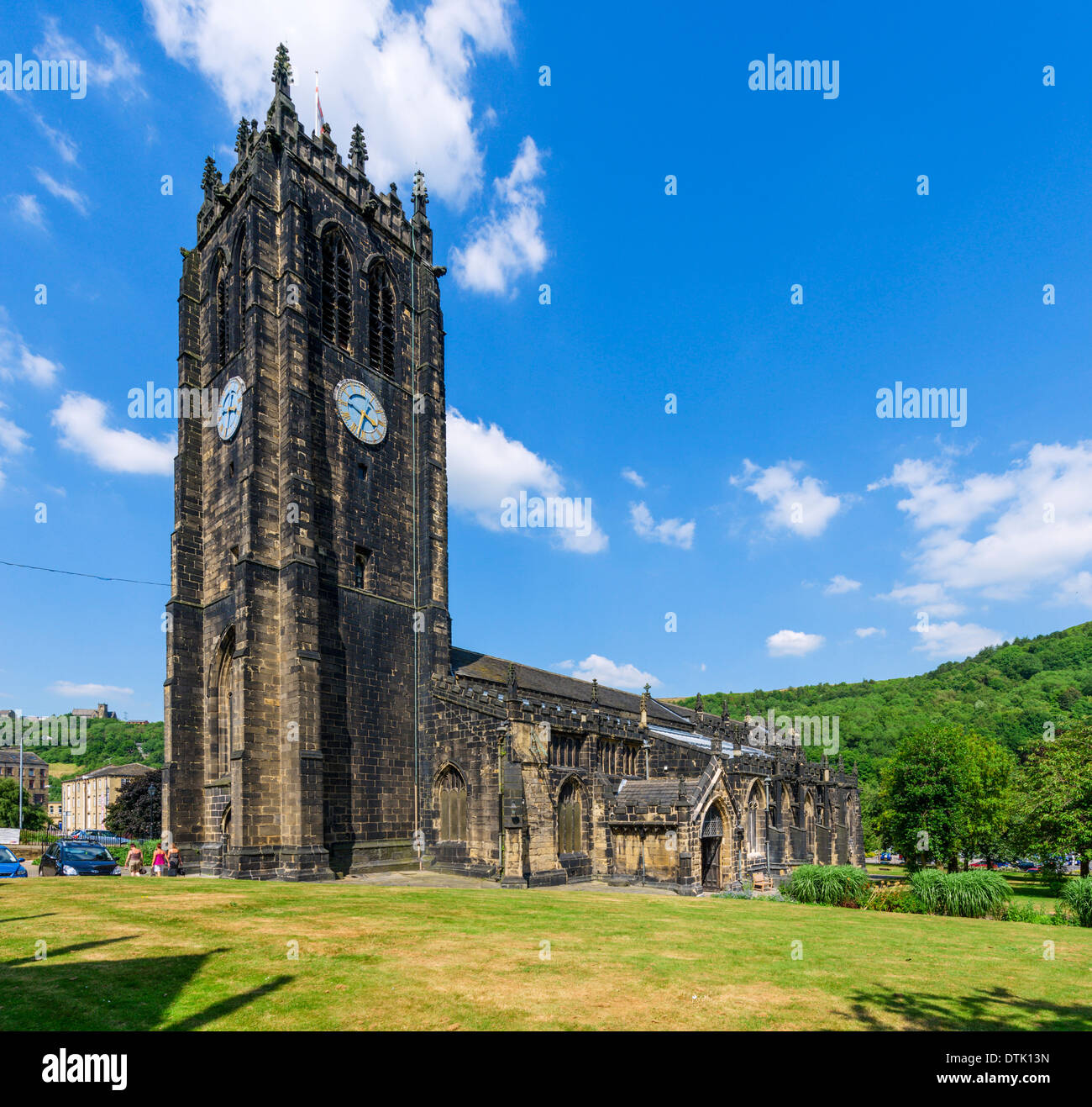 Il Minster chiesa di San Giovanni Battista, Halifax, West Yorkshire, Regno Unito Foto Stock