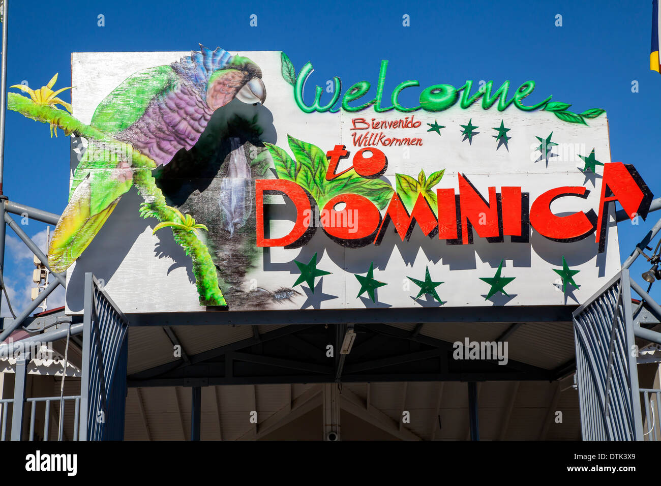 Benvenuto a Dominica Foto Stock
