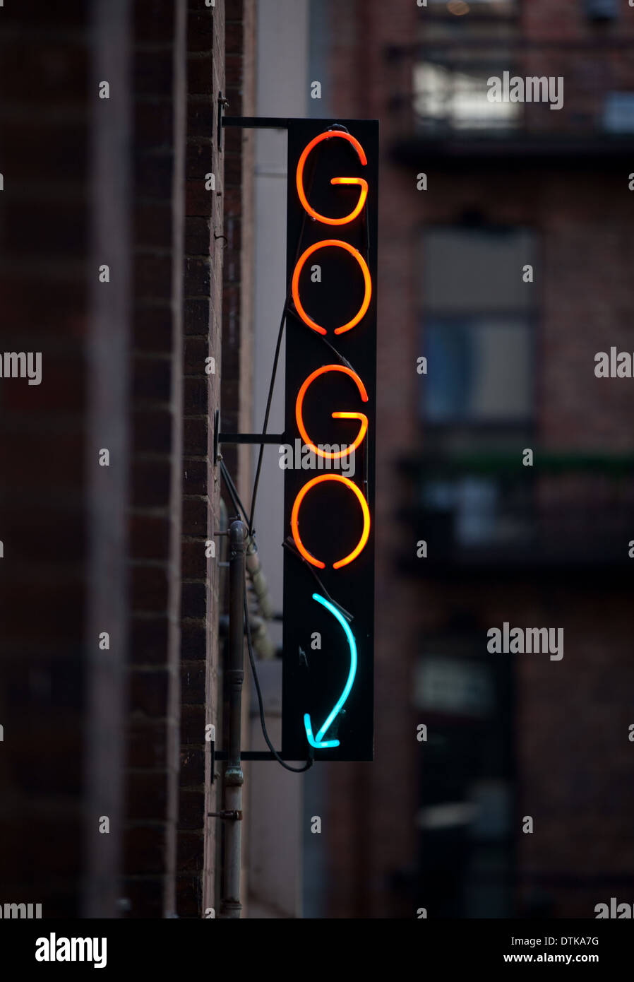 Go Go Bar segno, Melbourne Foto Stock