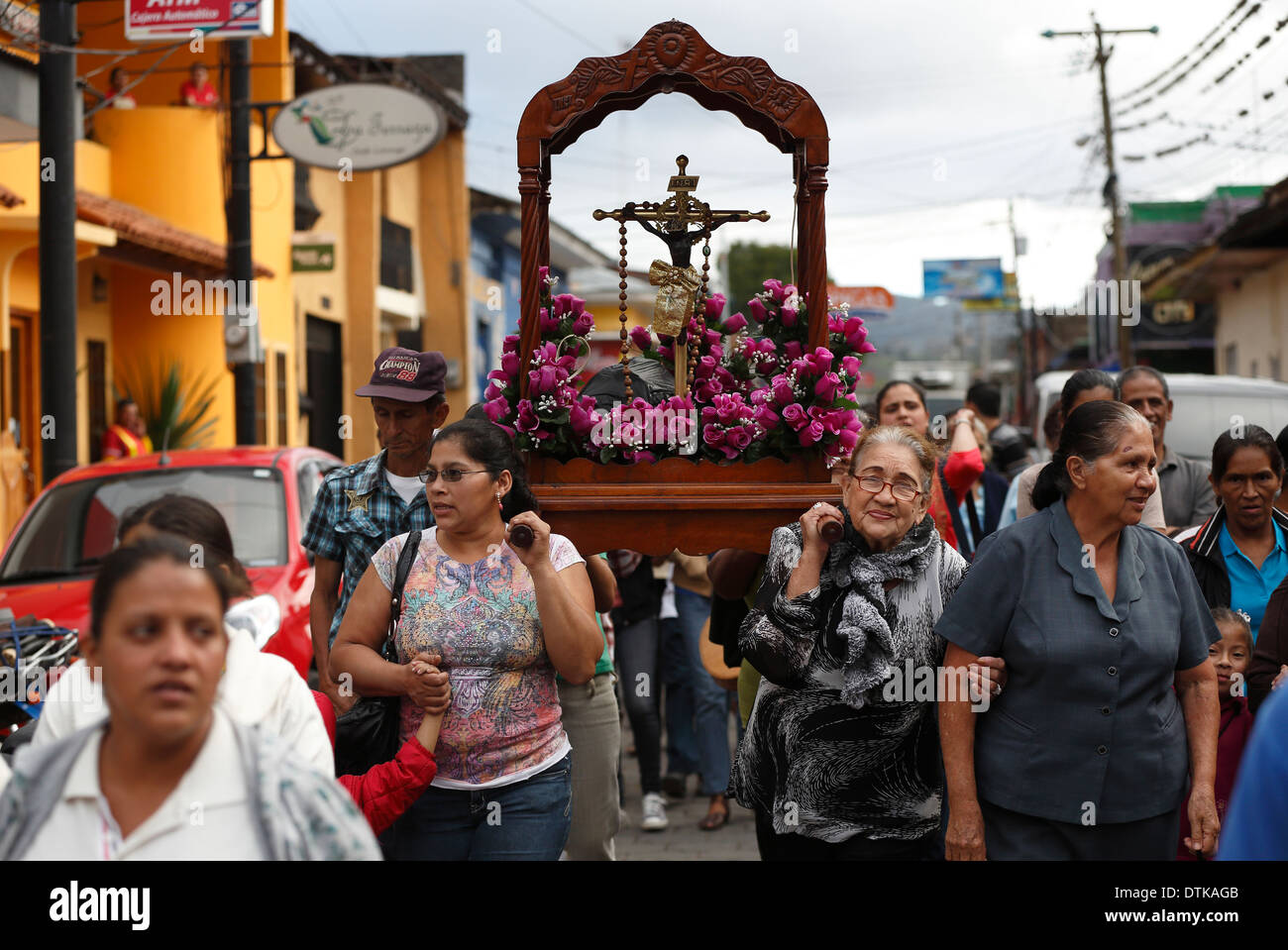 Processione religiosa, Jinotega, Nicaragua Foto Stock