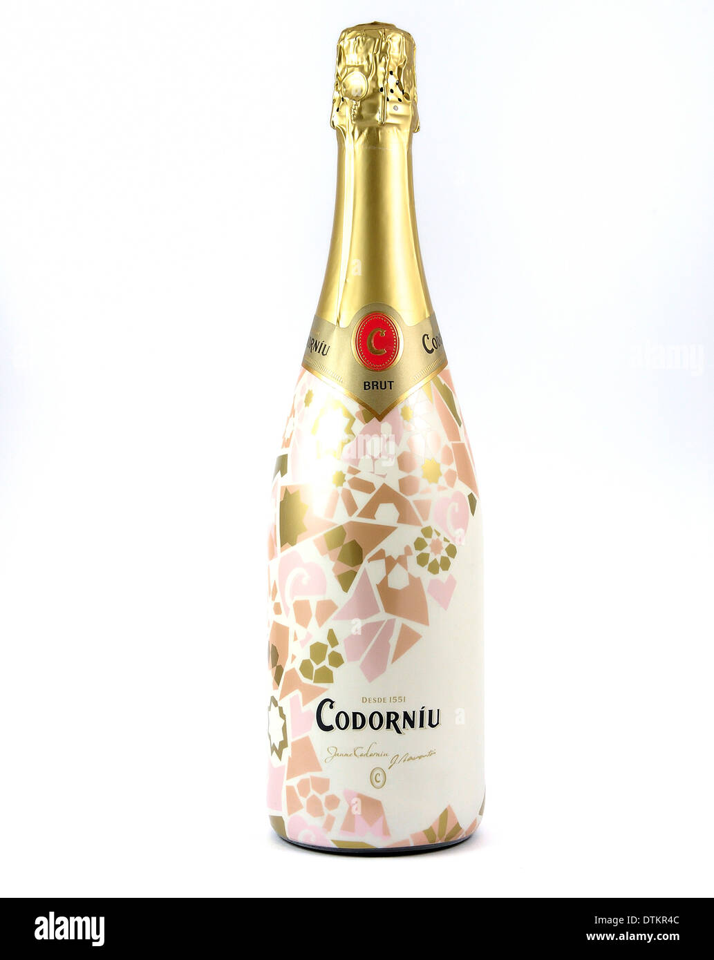 Bottiglia di Codorniu Brut Spumante festa della mamma design Foto Stock