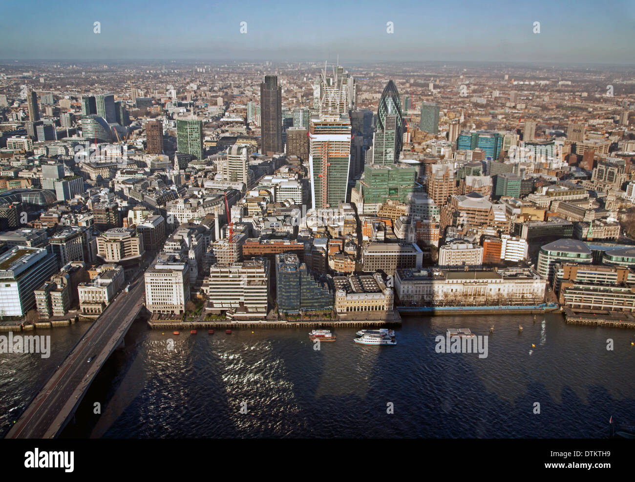 London city view formano l'edificio più alto in Europa "Shard' Foto Stock