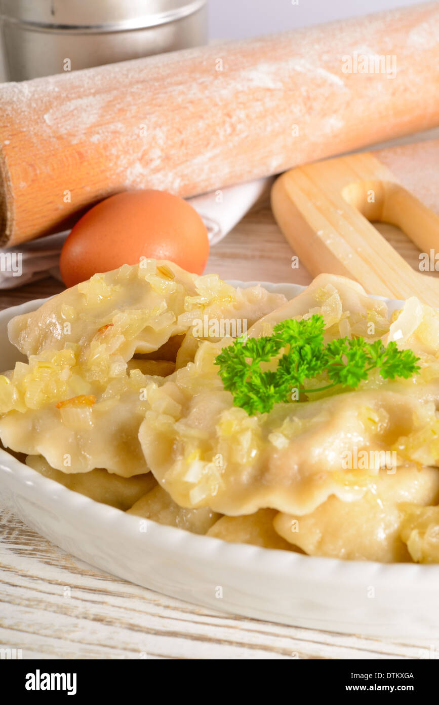 Pierogi.polacco piatto di Natale Foto Stock