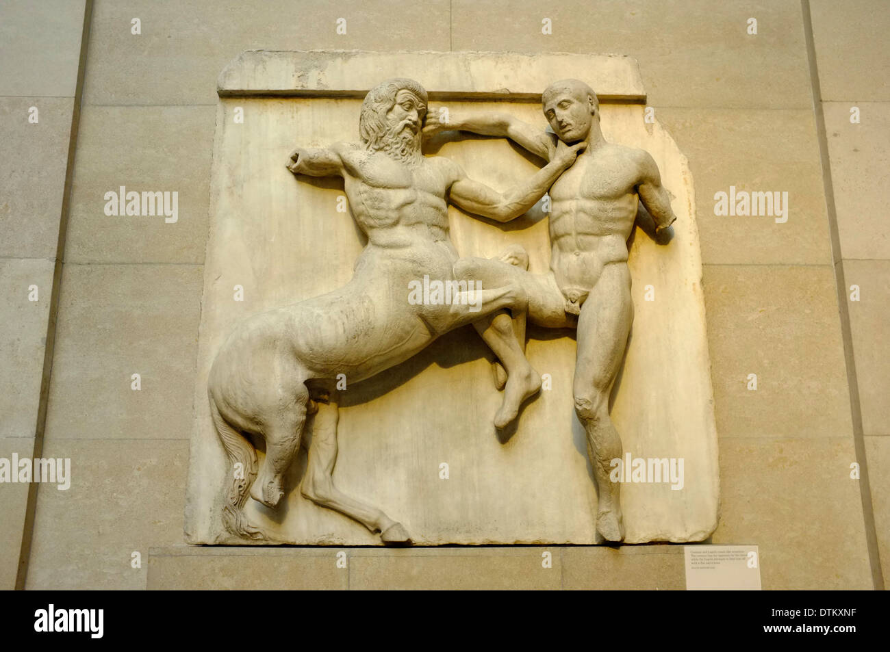 Marmi di Elgin/greca reperti romani presso il British Museum di Londra, Inghilterra Foto Stock