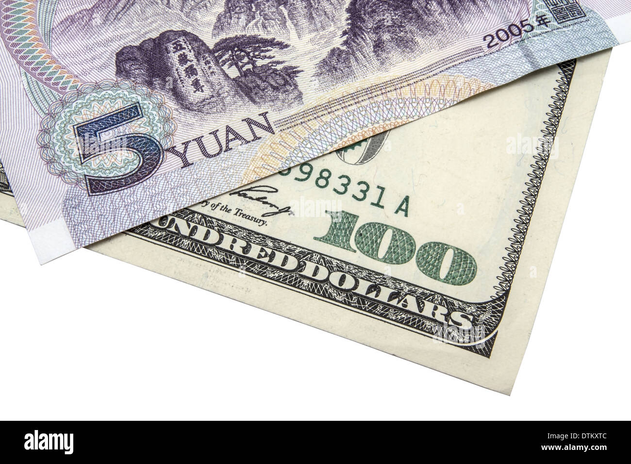 USD e yuan cinese Foto Stock