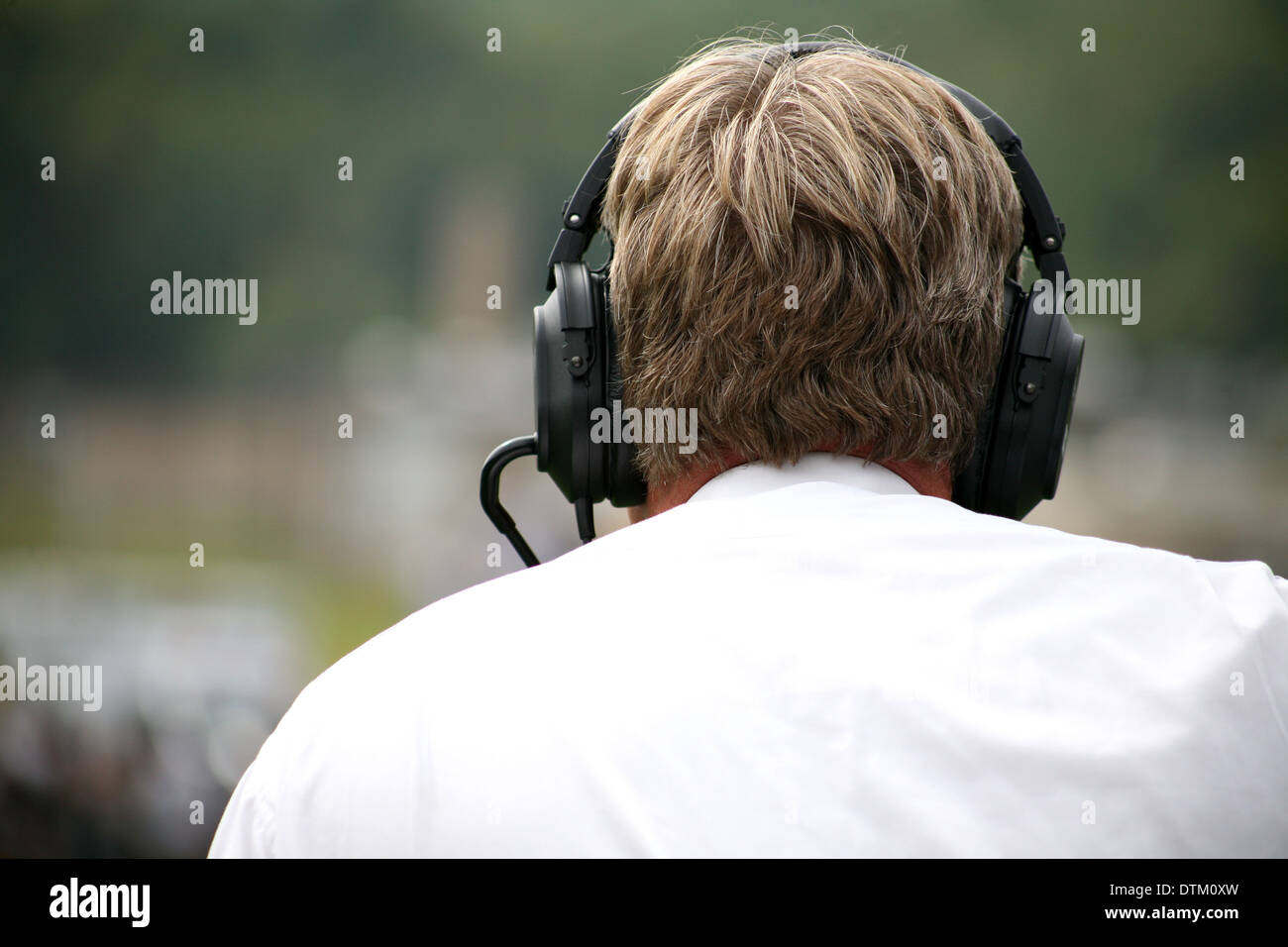 Coordinatore offensivo della squadra di calcio / Pullman Foto Stock