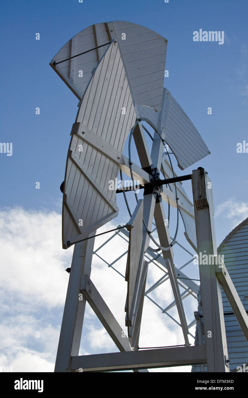 Ventilatore di coda del mulino a vento Thorpeness Foto Stock