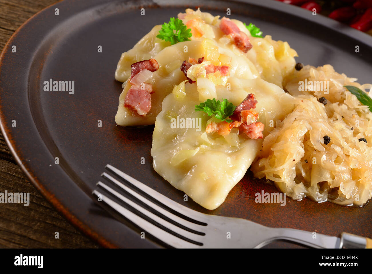 Pierogi.polacco piatto di Natale Foto Stock
