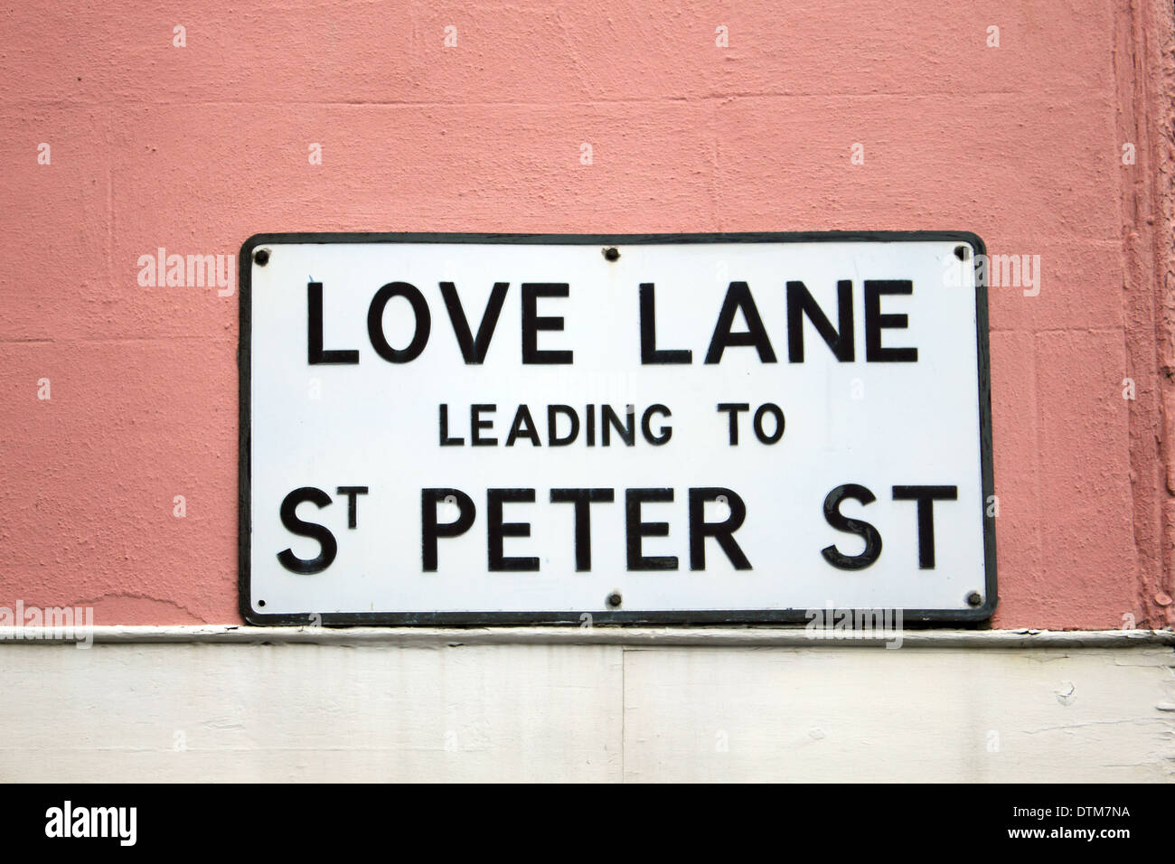 Amore Lane nella storica cittadina di Sandwich Kent, Inghilterra, Regno Unito. Foto Stock