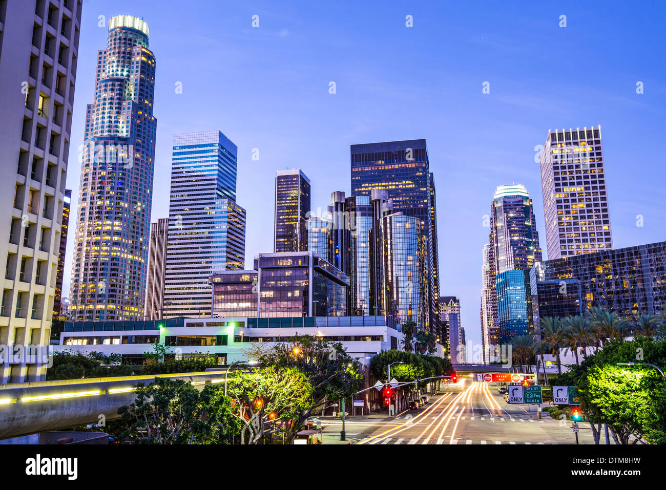 Los Angeles, California, Stati Uniti d'America downtown cityscape. Foto Stock