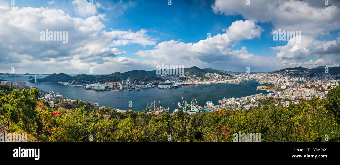 Nagasaki, Giappone panorama. Foto Stock