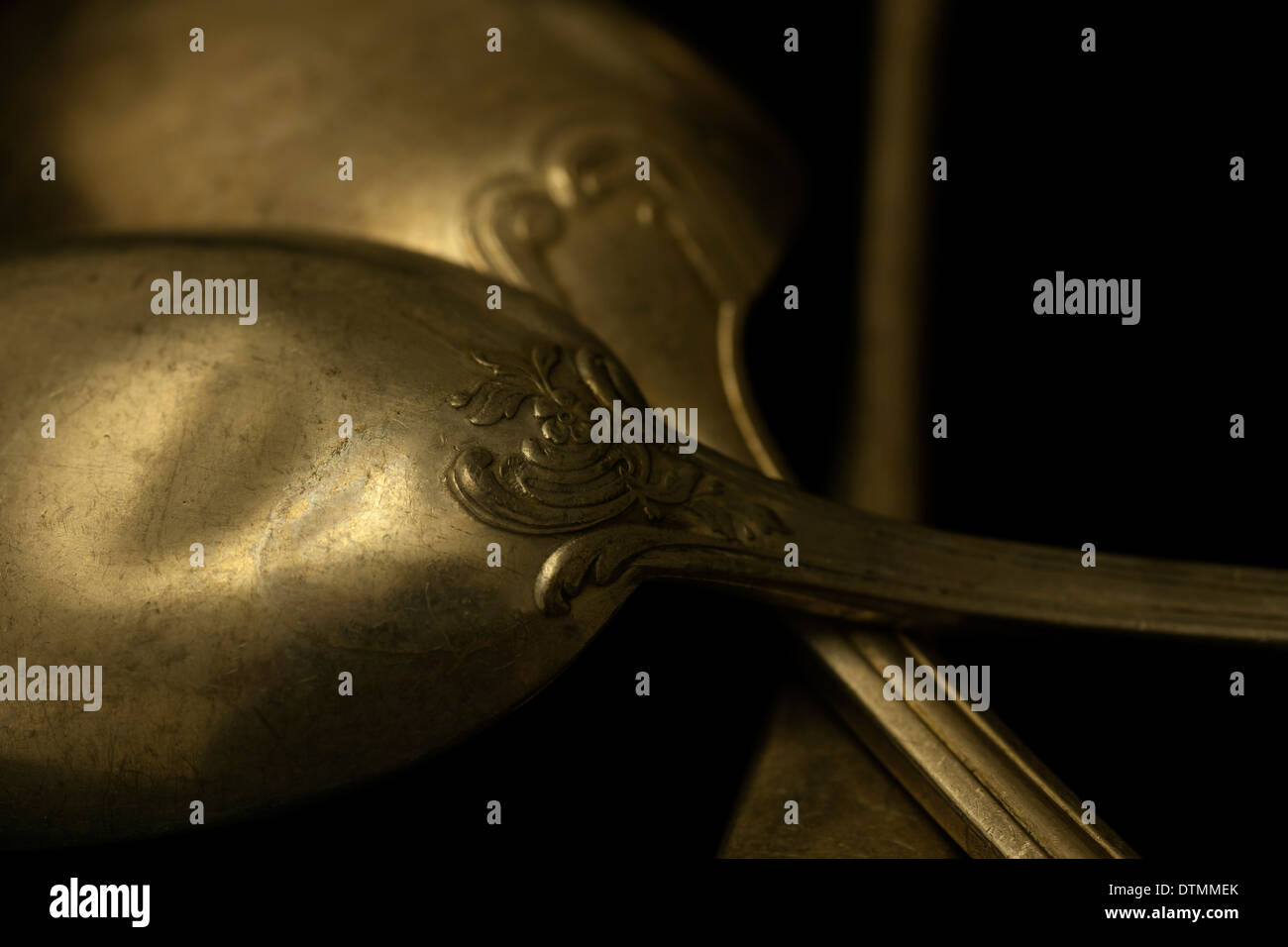 Cucchiaio antico Foto Stock